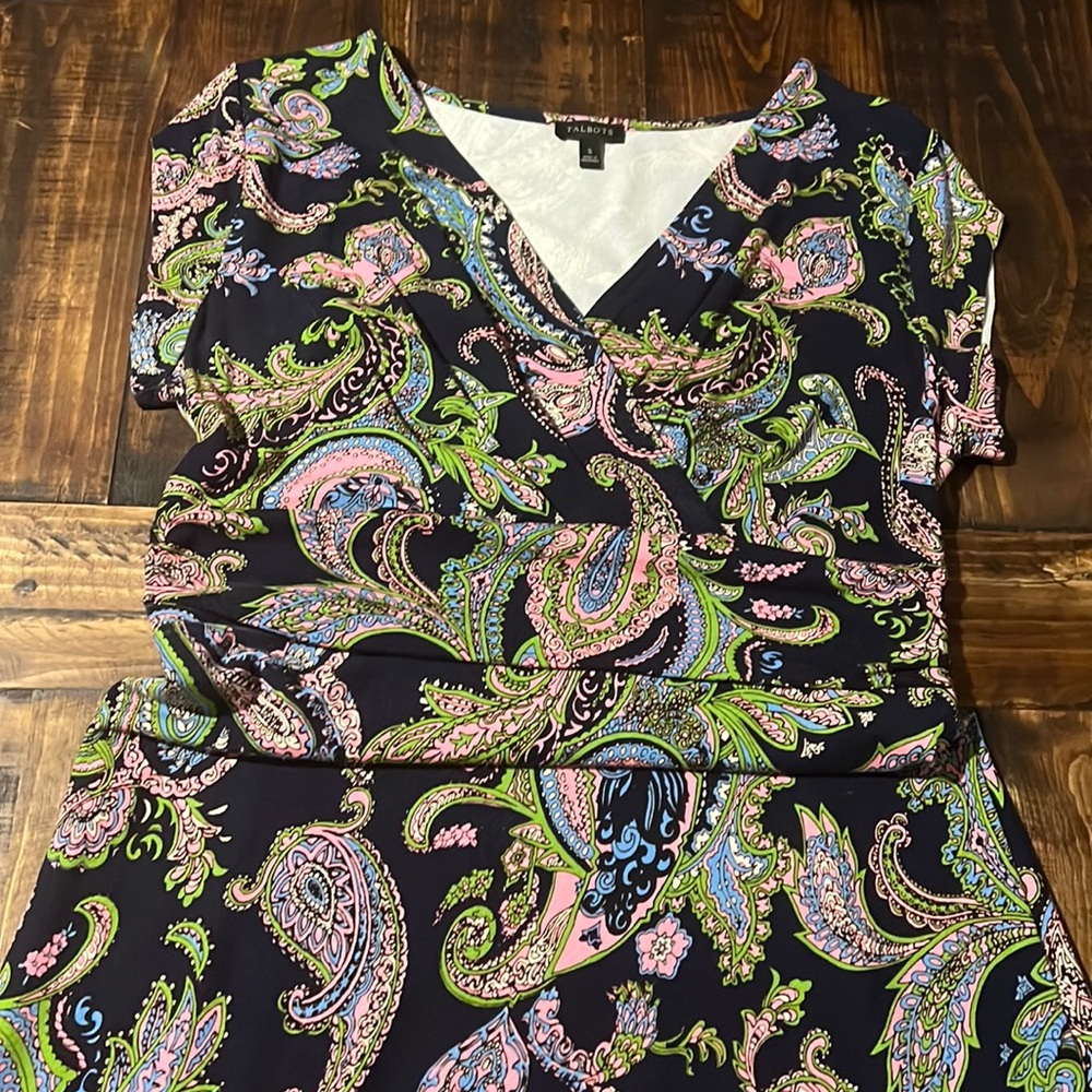 Size S/M boho paisley A line dress like new Talbots